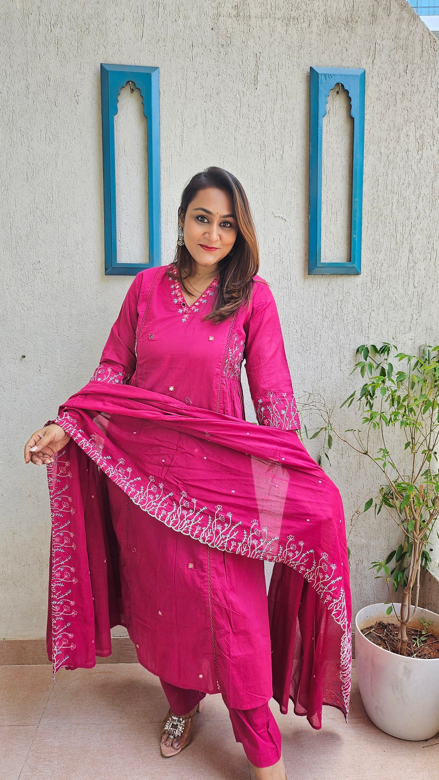 Kasab work cotton set