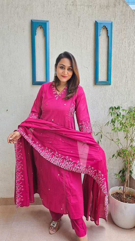 Kasab work cotton set