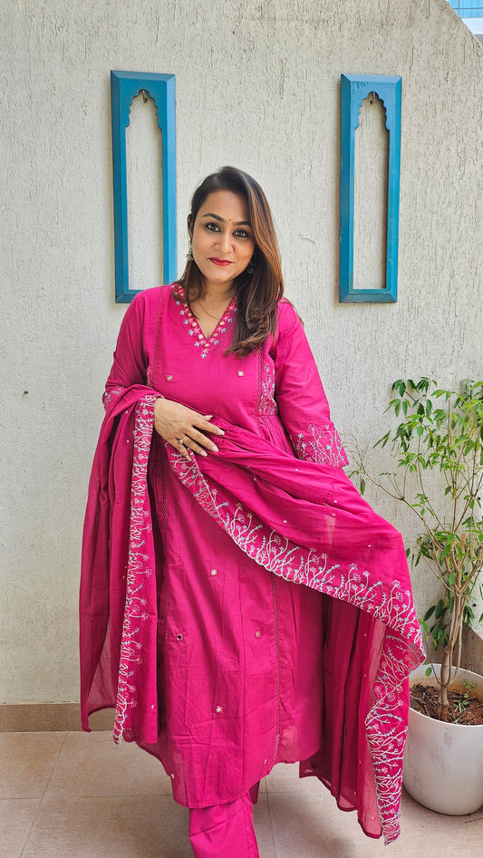 Kasab work cotton set