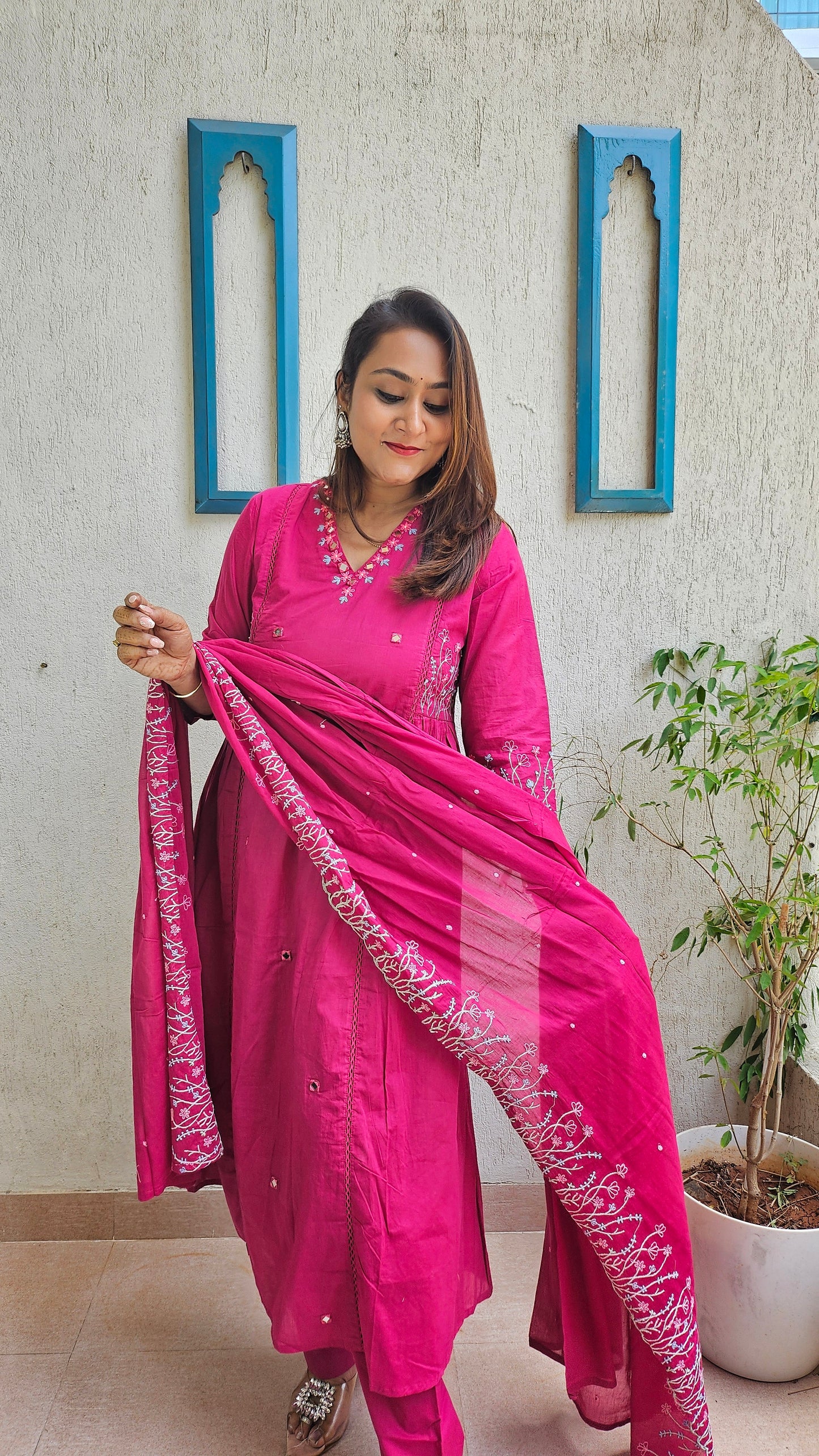 Kasab work cotton set